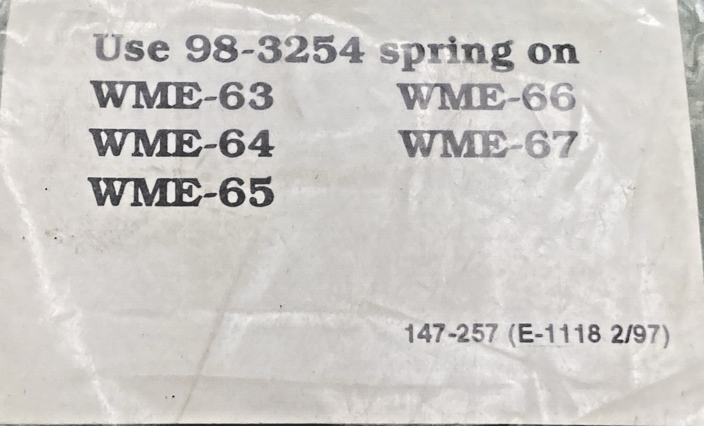 NEW REPLACES WALBRO 98-3254 SPRING FOR MERCURY MARINE