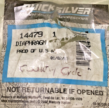NEW REPLACES QUICKSILVER 144791 EXHAUST MANIFOLD AND EXHAUST PLATE DIAPHRAGM