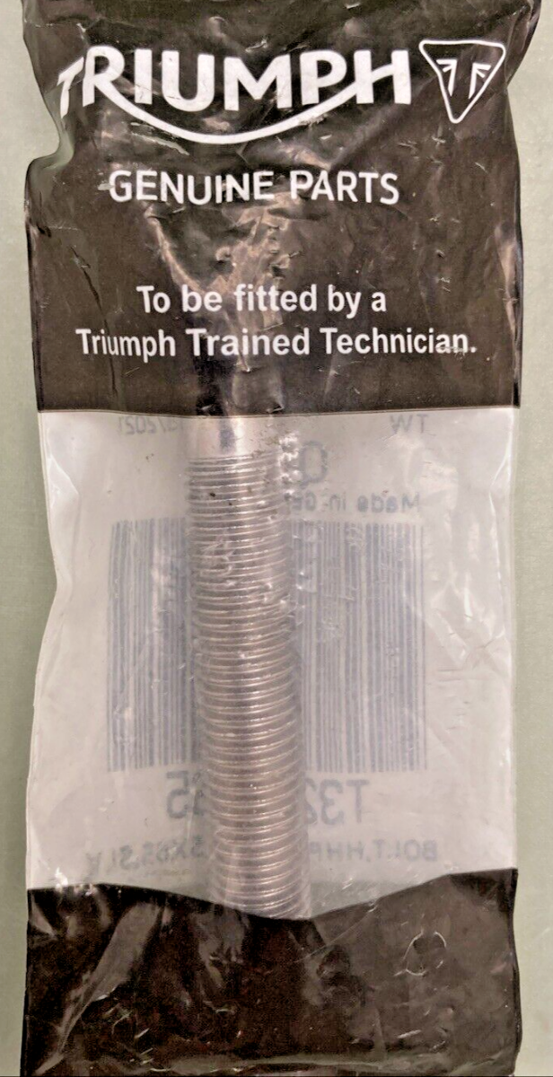 NEW GENUINE TRIUMPH T3205765 Bolt, Hhf, M10 X 65, Slv