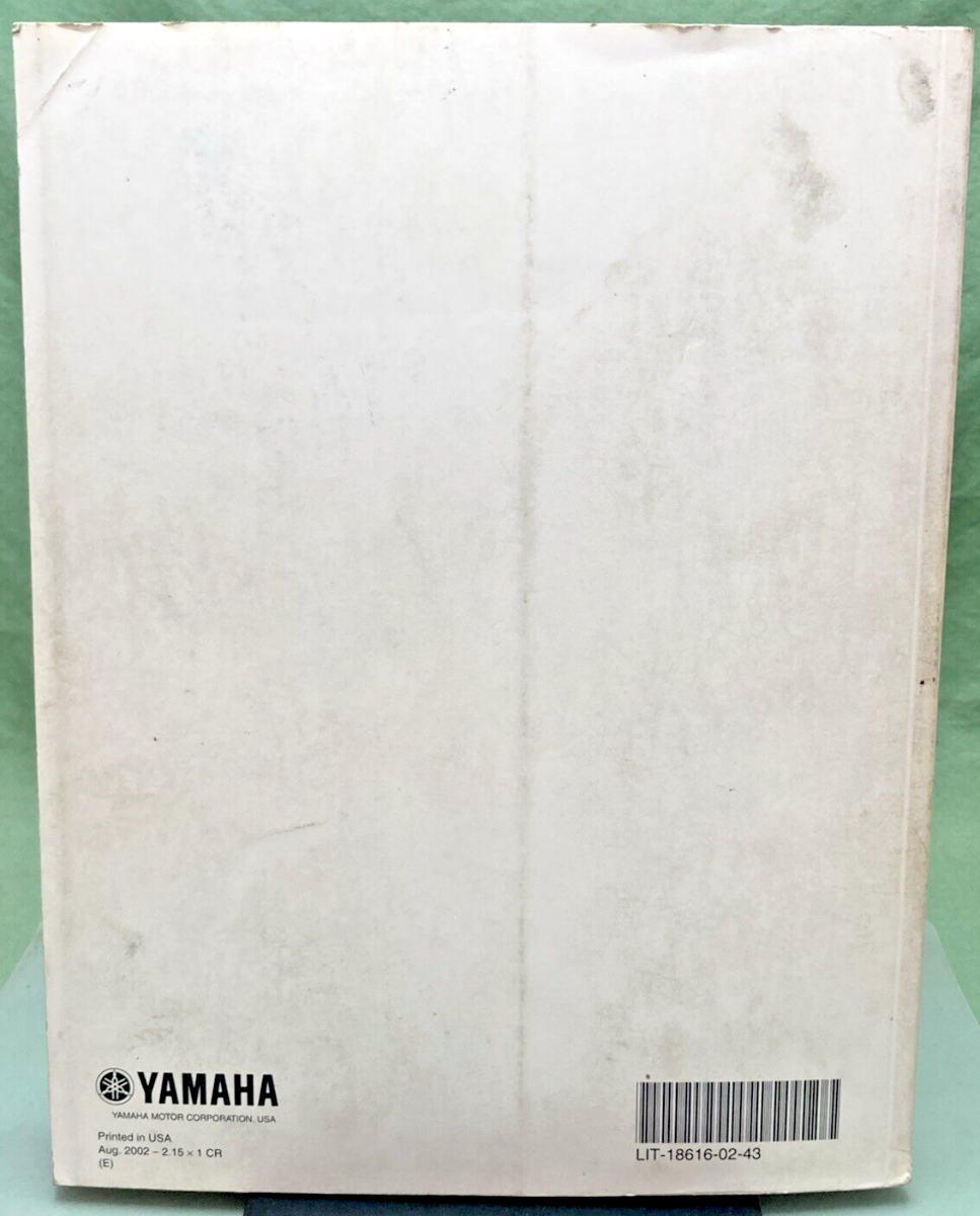 GENUINE YAMAHA LIT-18616-02-43 Z250B, LZ250B SERVICE MANUAL 2002