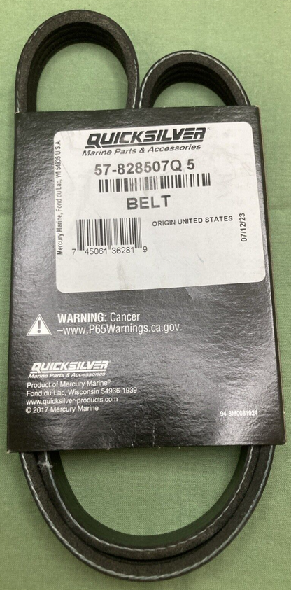 NEW GENUINE QUICKSILVER 57-828507Q5 SERPENTINE BELT OUTBOARD
