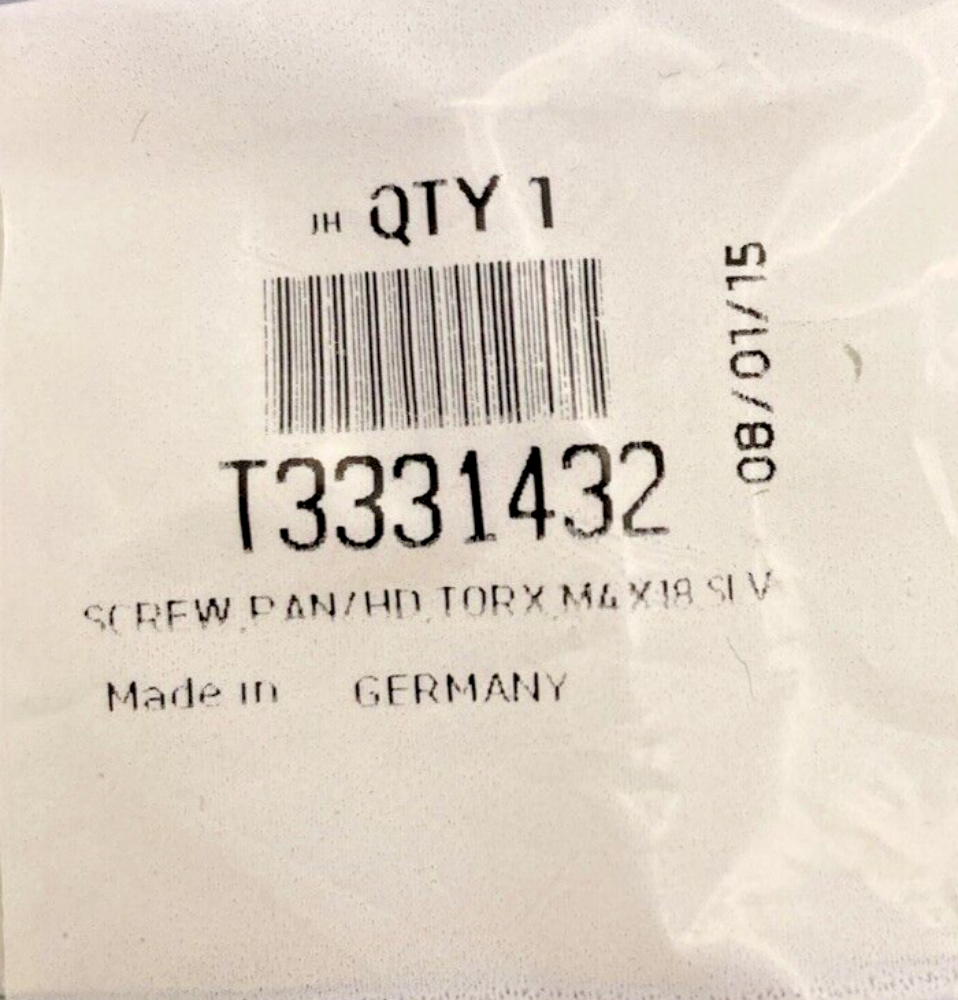 NEW GENUINE TRIUMPH T3331432 - Screw, Pan/hd, Torx, M4X18, Slv