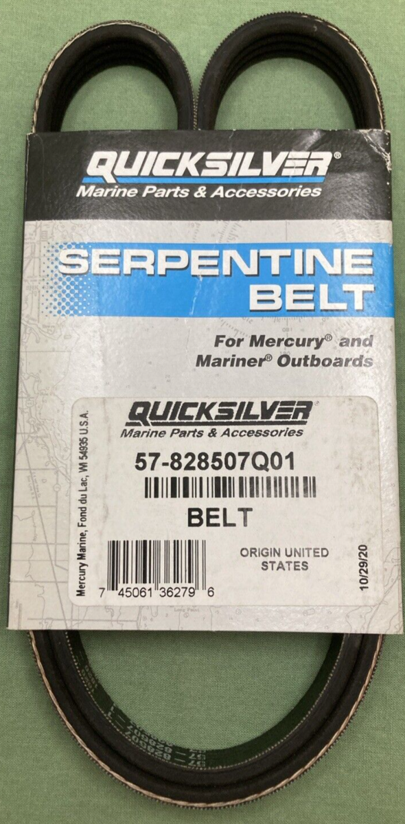 NEW GENUINE QUICKSILVER 57-828507Q01 SERPENTINE BELT OUTBOARD