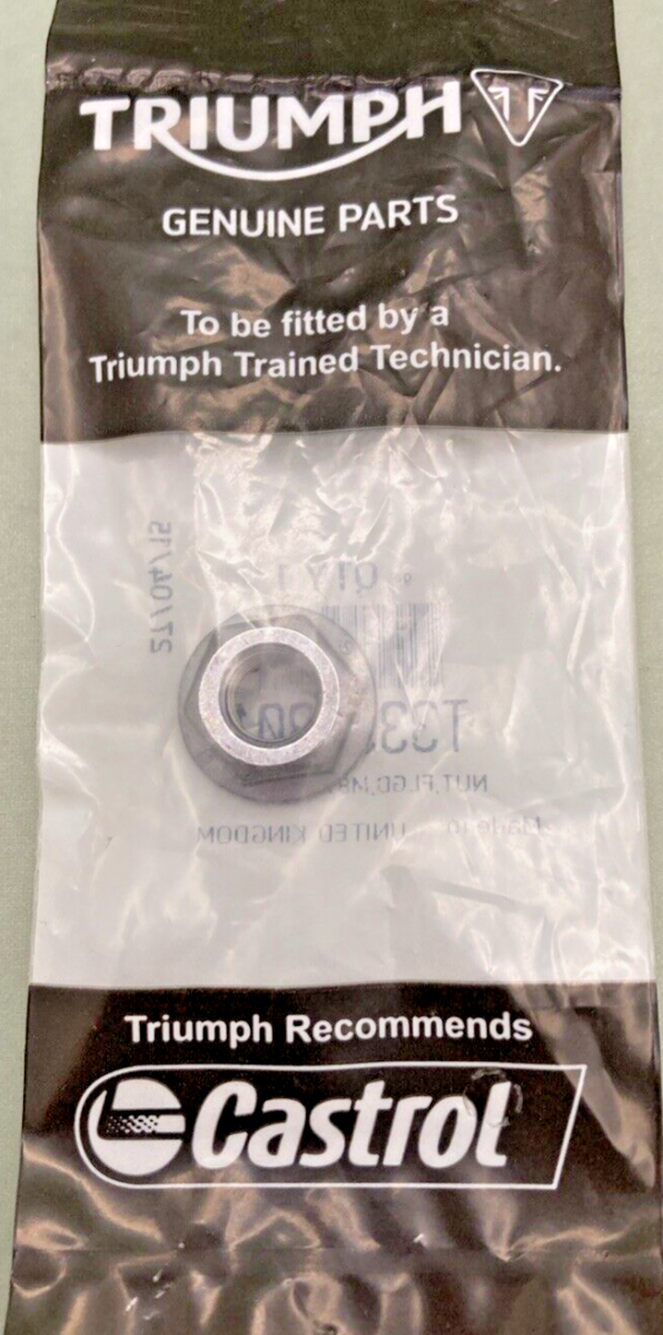 QTY 2 NEW GENUINE TRIUMPH T3350301 Nut, Flgd, M8X1.25, Slv