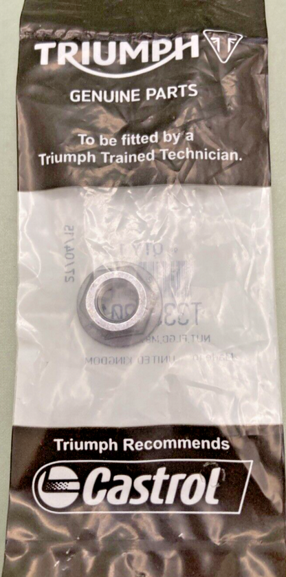 QTY 2 NEW GENUINE TRIUMPH T3350301 Nut, Flgd, M8X1.25, Slv
