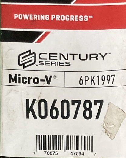 NEW GENUINE GATES K060787 BELT MICRO-V CENTURY SERIES