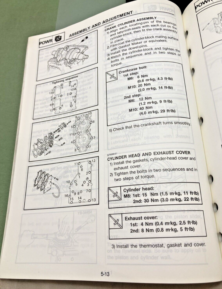 GENUINE YAMAHA LIT-18616-00-45 OUTBOARDS CV40E SERVICE MANUAL 1989