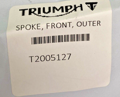 NEW GENUINE TRIUMPH T2005127 Spoke, Front, Outer
