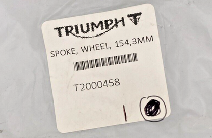 NEW GENUINE TRIUMPH T2000458 Spoke, Wheel, 154.3MM