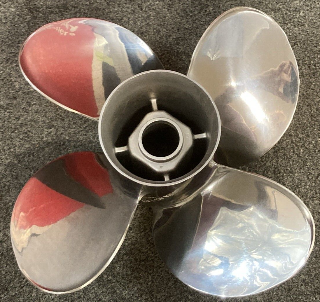 NEW GENUINE MERCURY 48-8M0055547 PROPELLER EXPRESS 4 BLADE RH 14"D 13" PITCH SS