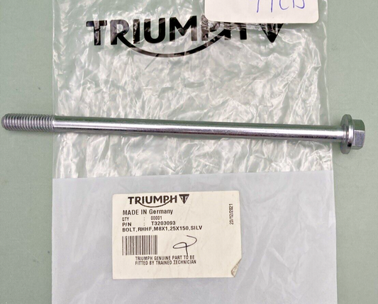 NEW GENUINE TRIUMPH T3203093  Bolt, Rhhf, M8 X 150, Slv