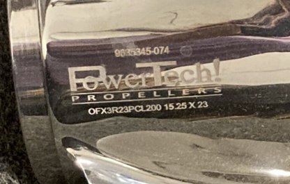 NEW POWERTECH OFX3R23PCL200 PROPELLER 3 BLADE RH 15.25"D 23" PITCH SS