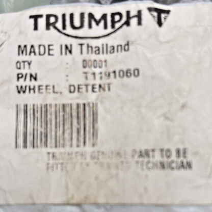 NEW GENUINE TRIUMPH T1191060 Detent Wheel