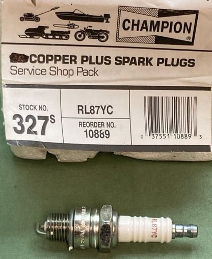 QTY 2 NEW GENUINE CHAMPION RL87YC SPARK PLUG 327 COPPER PLUS
