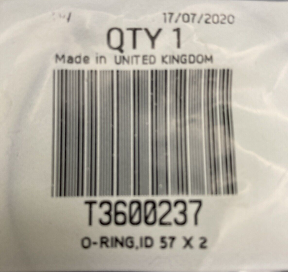 QTY 2 NEW GENUINE TRIUMPH T3600237 O Ring, Id 57 X 2
