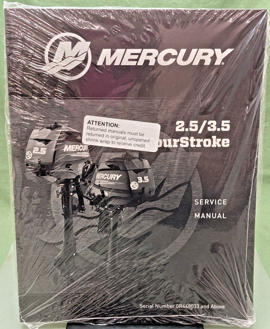 NEW GENUINE MERCURY 90-8M0065421 2.5/3.5 FOURSTROKE SERVICE MANUAL 2012