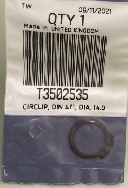 NEW GENUINE TRIUMPH T3502535 Circlip, Din 471, Dia. 14.0
