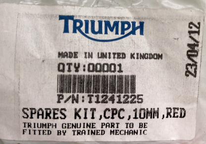 NEW GENUINE TRIUMPH T1241225 Spares Kit, Cpc, 10MM, Red