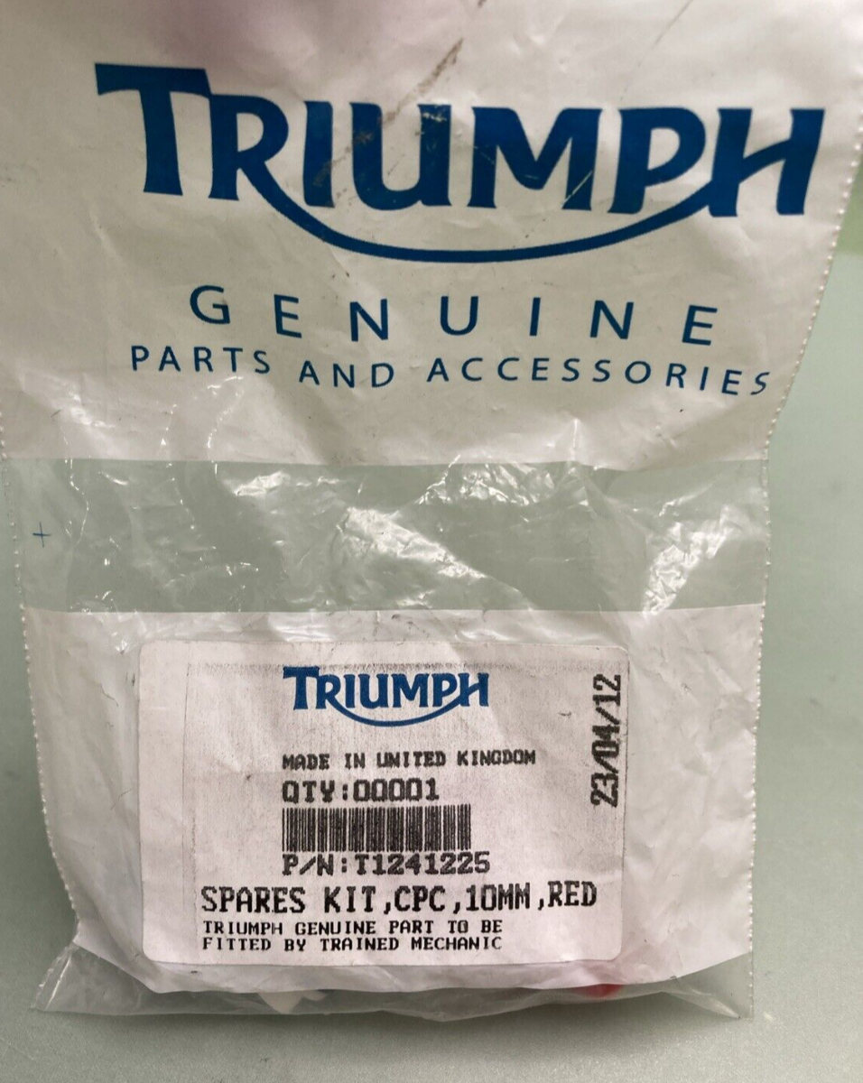 NEW GENUINE TRIUMPH T1241225 Spares Kit, Cpc, 10MM, Red