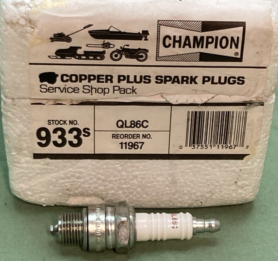 QTY 4 NEW GENUINE CHAMPION QL86C SPARK PLUG 933 COPPER PLUS