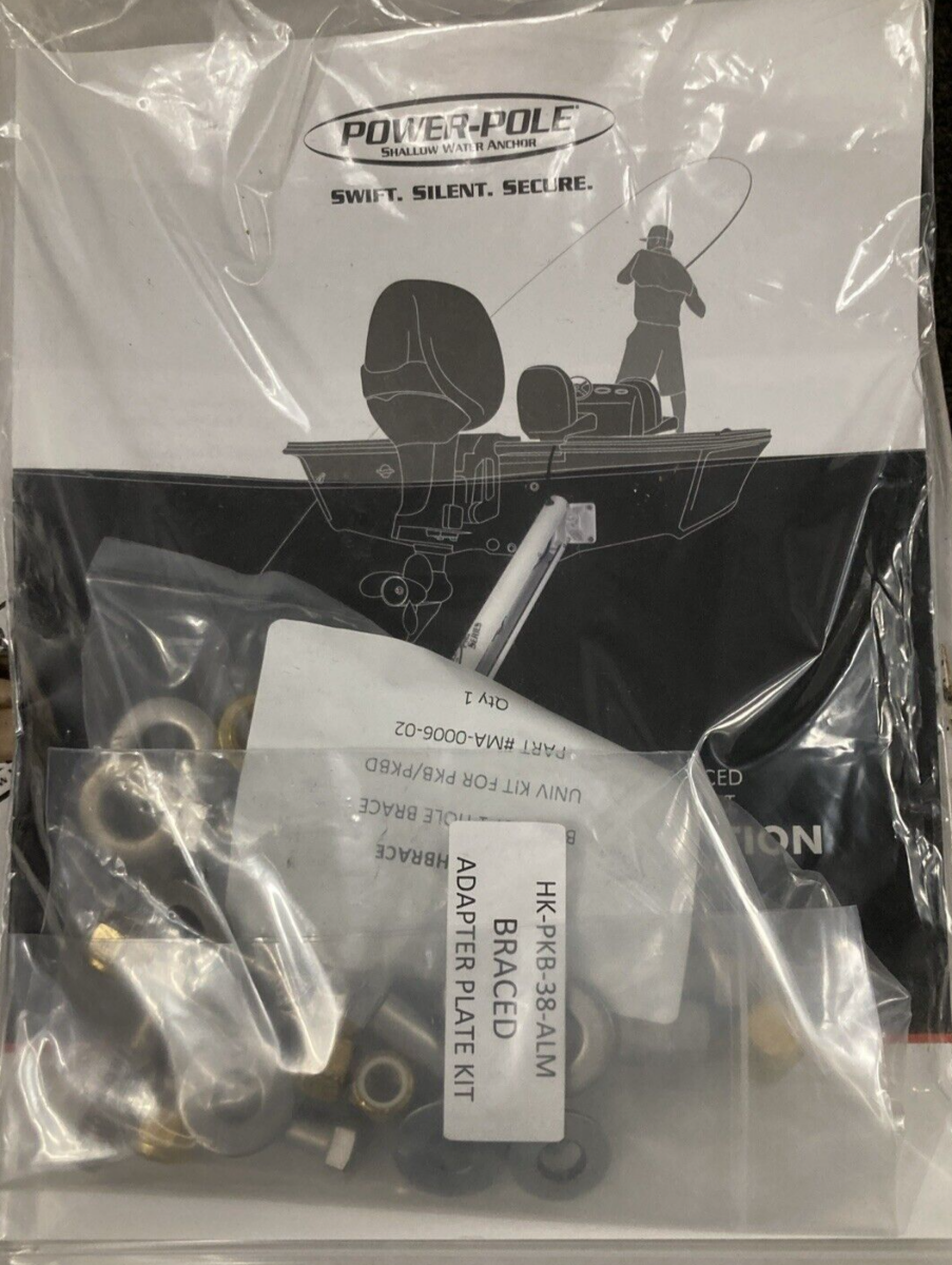 NEW GENUINE POWER-POLE PKB-S-2-6-P-BK ANCHOR PLATE KIT BLACK PORT SIDE