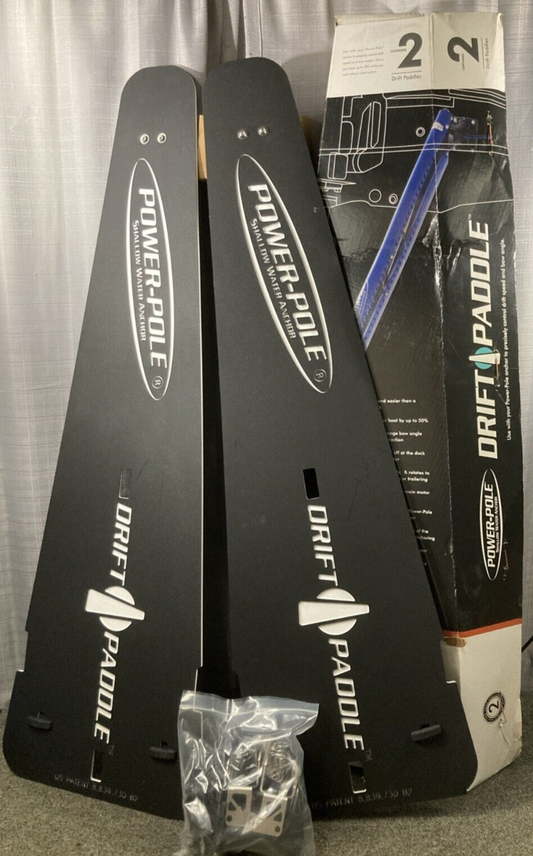 NEW GENUINE POWER-POLE DPD-PADDLE-F DRIFT PADDLE DUAL SET W/ MOUNTING HARDWARE