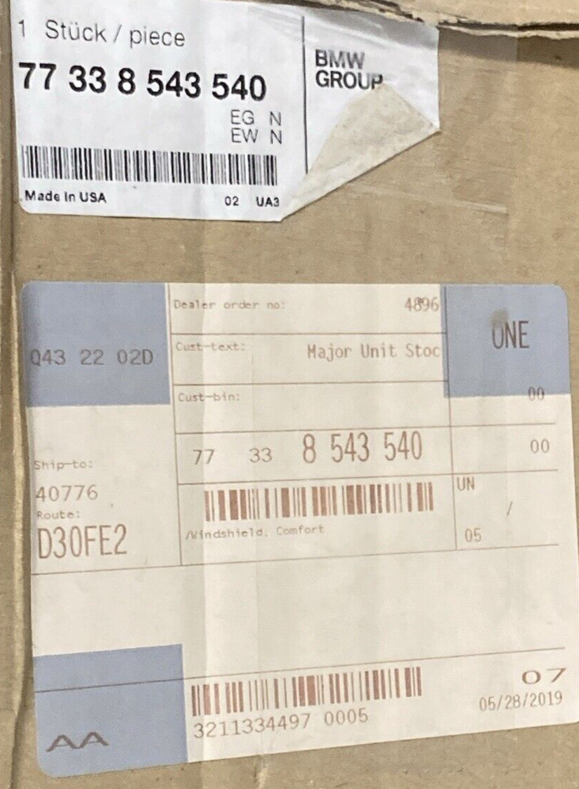 NEW GENUINE BMW 77338543540 WINDSHIELD FITS R1200RT