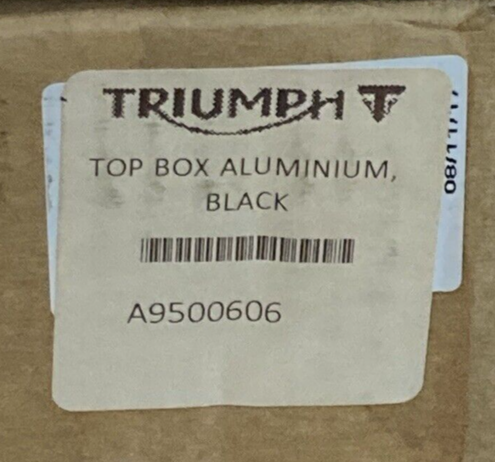 NEW GENUINE TRIUMPH A9500606 TOP BOX ALUMINUM EXPEDITION BLACK