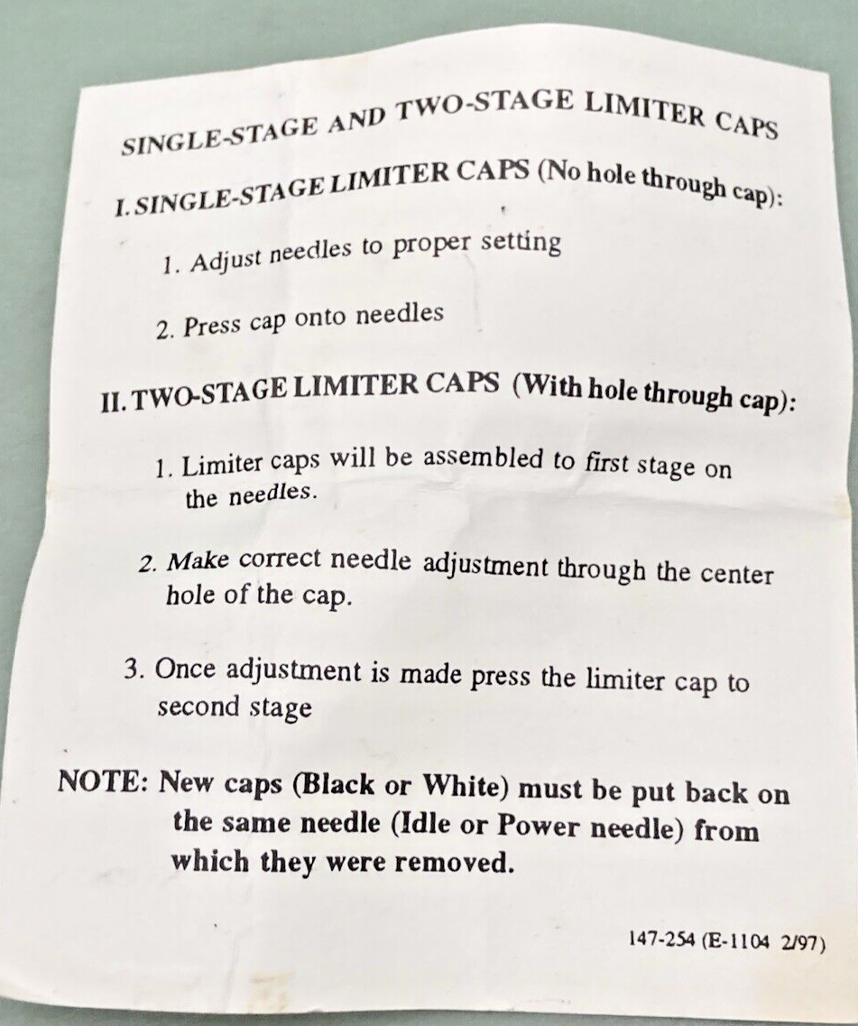 NEW GENUINE WALBRO WT-539-1 CARBURET