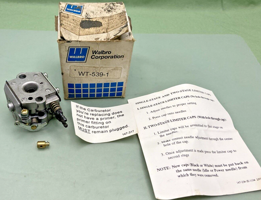 NEW GENUINE WALBRO WT-539-1 CARBURET