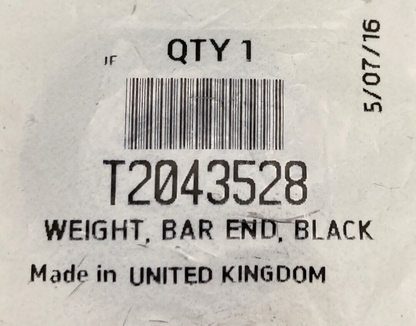 NEW GENUINE TRIUMPH T2043528 Bar End Weight