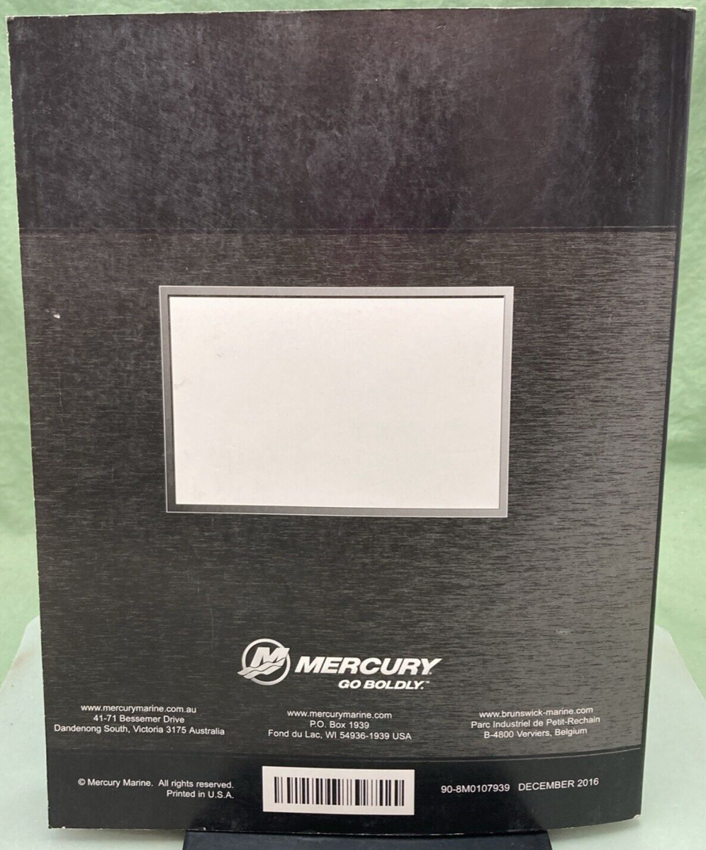 GEN. MERCURY 90-8M0107939 SMARTCRAFT NETWORK APPLICATION/DIAGNOSTIC MANUAL '16