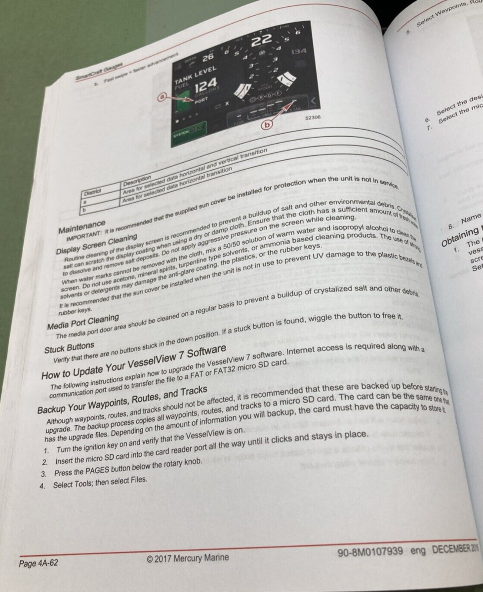 GEN. MERCURY 90-8M0107939 SMARTCRAFT NETWORK APPLICATION/DIAGNOSTIC MANUAL '16