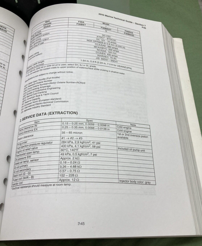 GENUINE YAMAHA LIT-18865-01-10 MARINE TECHNICAL GUIDE 2010