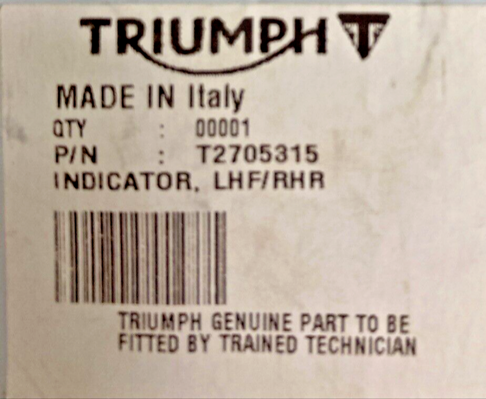 NEW GENUINE TRIUMPH T2705315 Indicator, Front Lh/rear Rh