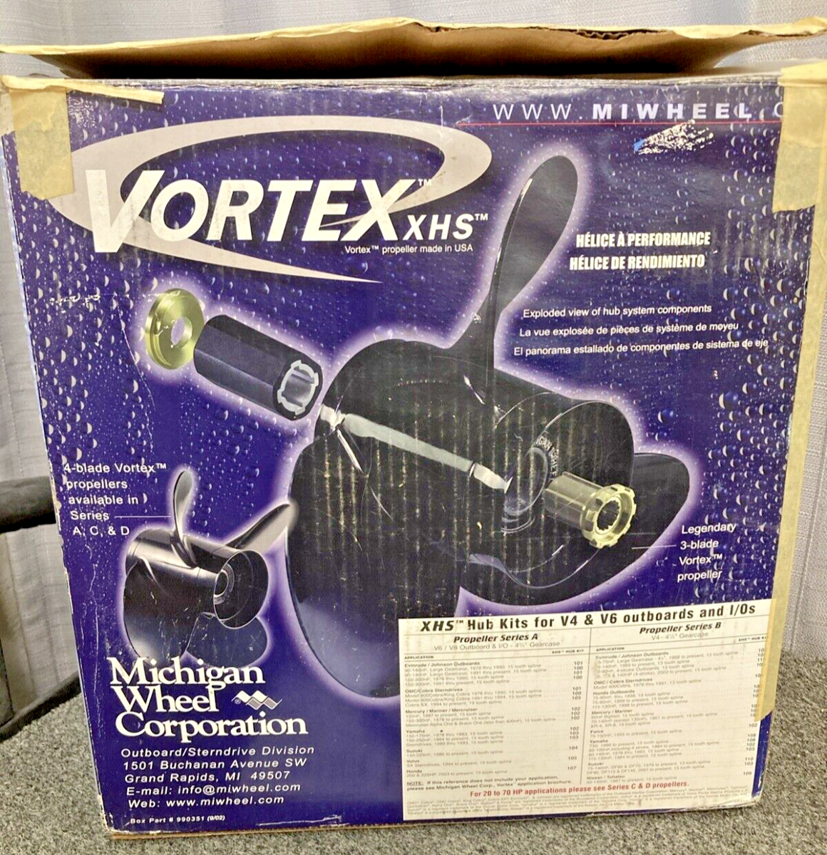 NEW MICHIGAN WHEEL 992105 VORTEX XHS PROPELLER 13X19 RH SERIES B