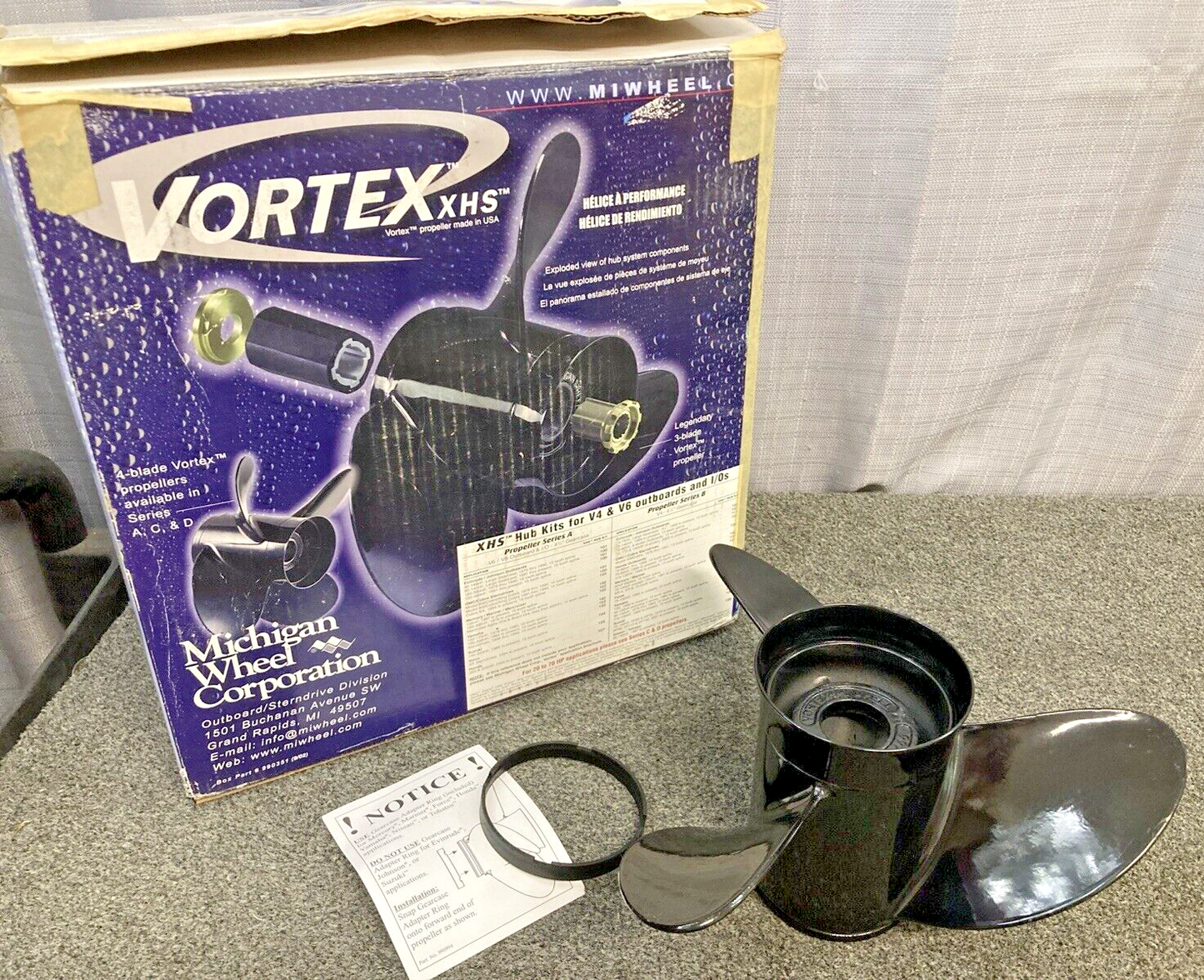 NEW MICHIGAN WHEEL 992105 VORTEX XHS PROPELLER 13X19 RH SERIES B