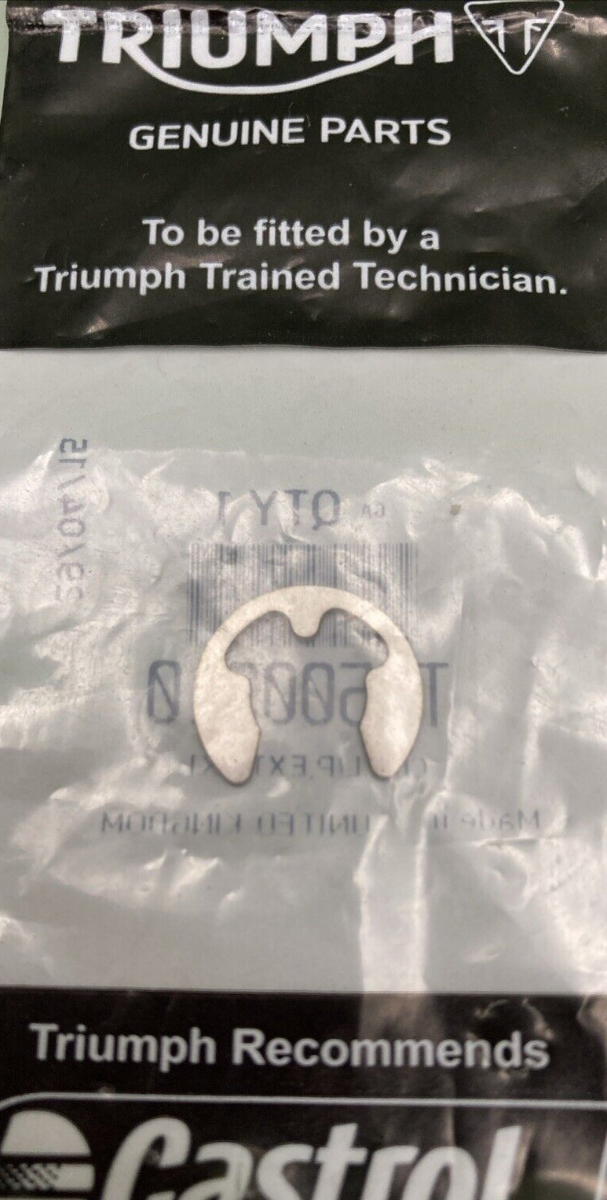 NEW GENUINE TRIUMPH T3500210 Circlip, Ext, 8X1