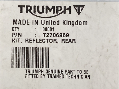 NEW GENUINE TRIUMPH T2706969  Red Rear Deflector Kit