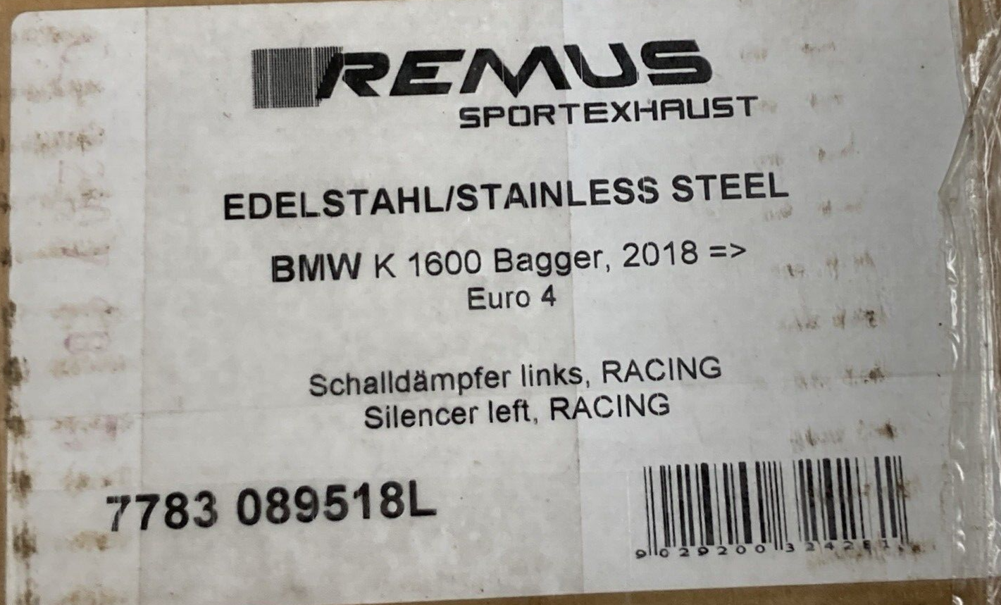 NEW REMUS 7783 089518L EXHAUST MUFFLER ASSEMBLY LEFT CHROME FOR BMW 8558278