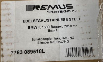 NEW REMUS 7783 089518L EXHAUST MUFFLER ASSEMBLY LEFT CHROME FOR BMW 8558278