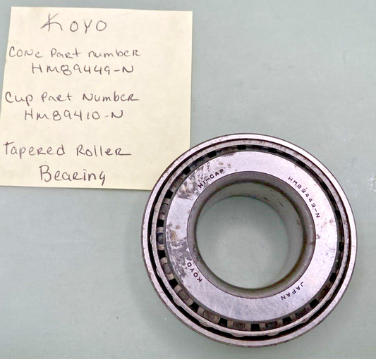 NEW GENUINE KOYO HM89449-N/HM89410N TAPERED ROLLER BEARING HI- CAP MADE IN JAPAN