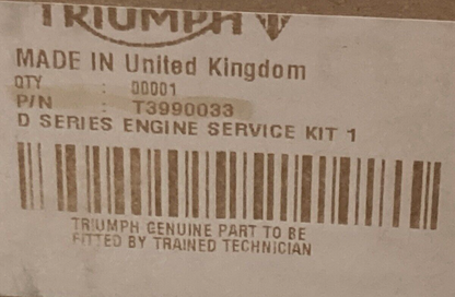 NEW GENUINE TRIUMPH T3990033 ENGINE SERVICE KIT INCOMPLETE SEE DESC