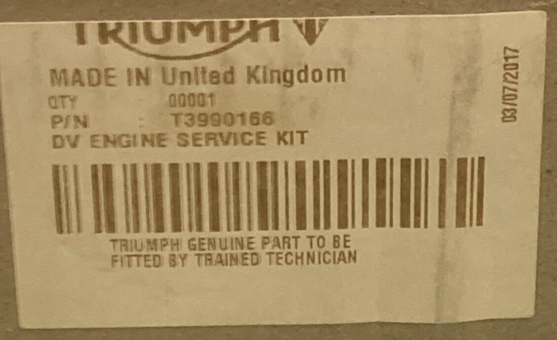 NEW GENUINE TRIUMPH T3990166 ENGINE SERVICE KIT INCOMPLETE SEE DESC
