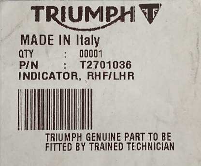 NEW GENUINE TRIUMPH T270103 Indicator, Front Right Hand or Rear Left Hand