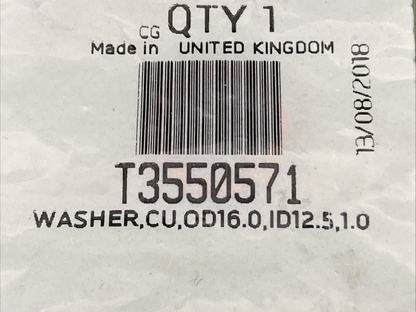 NEW GENUINE TRIUMPH T3550571 Washer, Copper