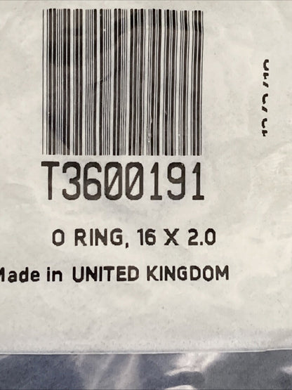NEW GENUINE TRIUMPH T3600191 O Ring, 16 X 2.0