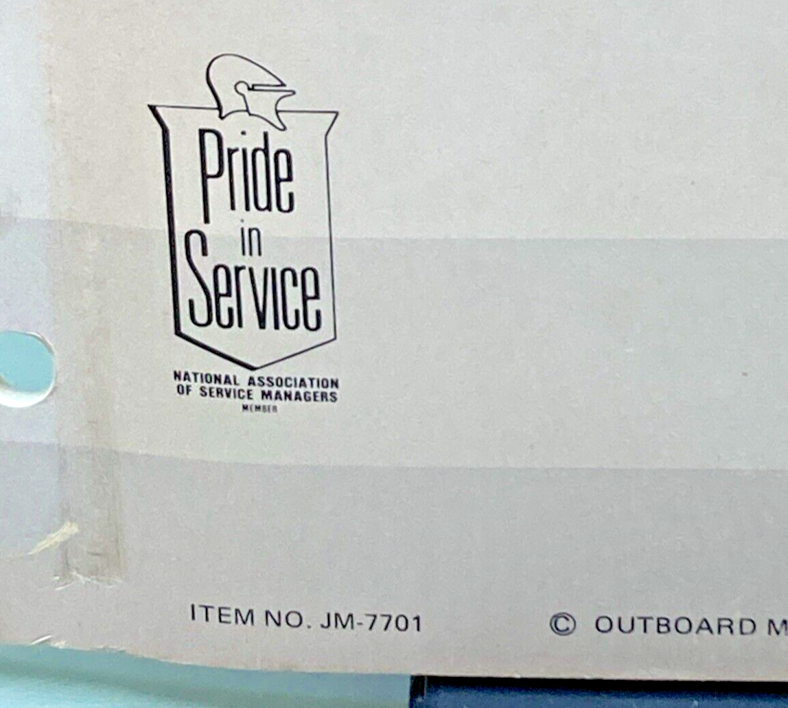 JOHNSON OUTBOARD SERVICE MANUAL SET JM-7701, 7702, JM-7703 1977