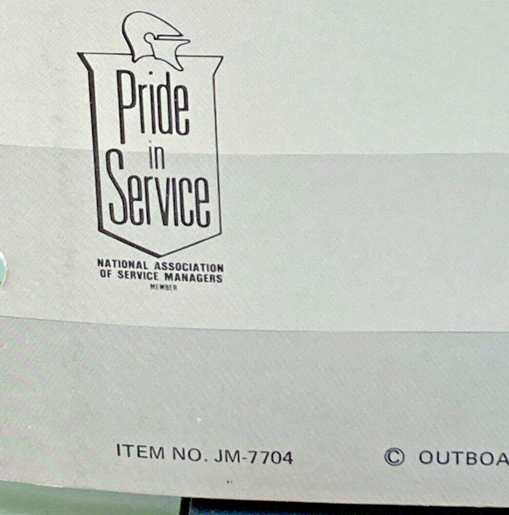 JOHNSON OUTBOARD SERVICE MANUAL SET JM-7704, JM-7705, JM-7706 1977