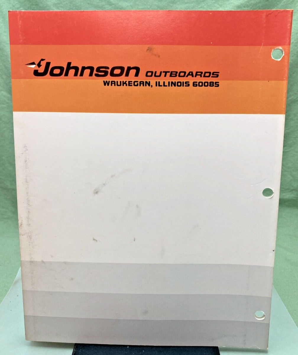 JOHNSON OUTBOARD SERVICE MANUAL SET JM-7704, JM-7705, JM-7706 1977